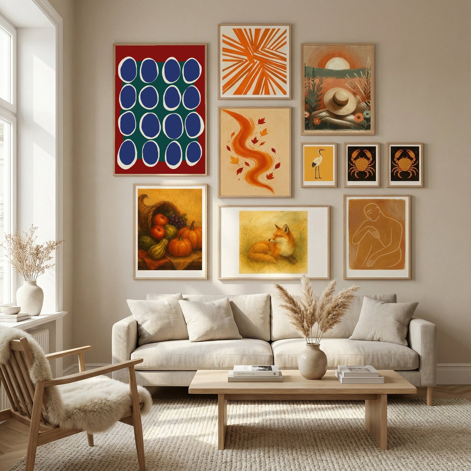 Color Harmony Poster by Miho Art Studio in Nordic Tranquility gallery wall