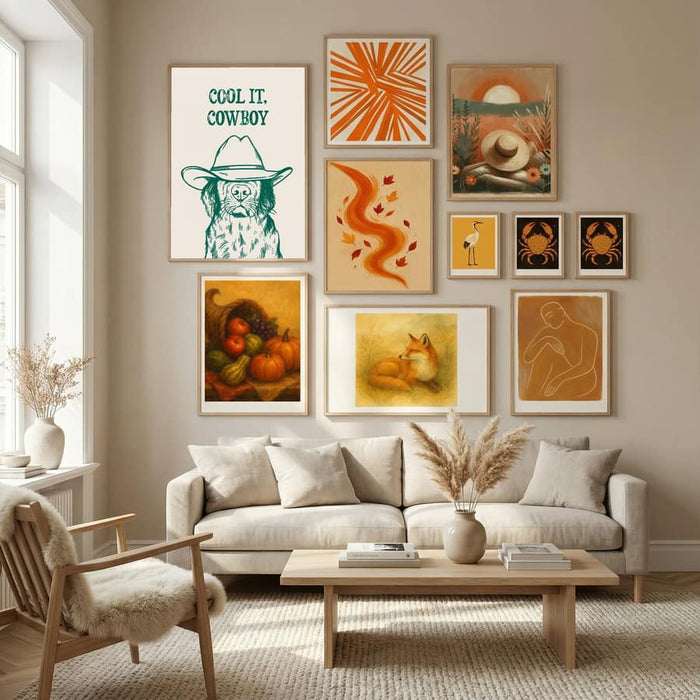 Cool it Cowboy Green Poster by Tara Royle in Nordic Tranquility gallery wall