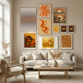 Euphoria - Gray and Orange Poster – plakat og kunsttryk