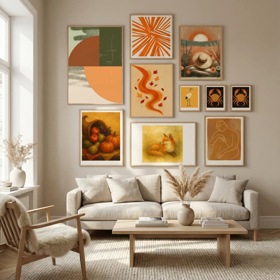 Fall Decor Abstract Shape Poster – Poster und Kunstdruck