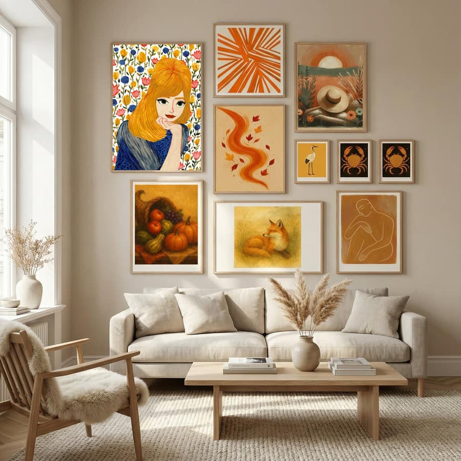 Floral Baby Portrait #1 (2021) Poster by Dianne Nicole Fernando in Nordic Tranquility gallery wall