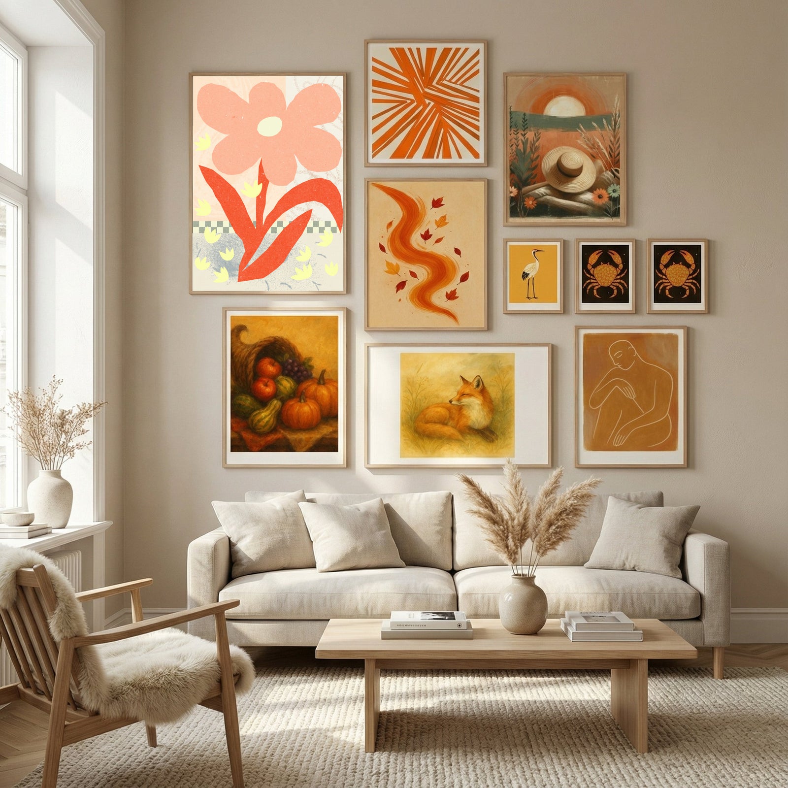 Flowers Composition 1 Poster by Nktn in Nordic Tranquility gallery wall