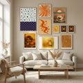 Flowers_checkerboard Poster by Miho Art Studio in Nordic Tranquility gallery wall