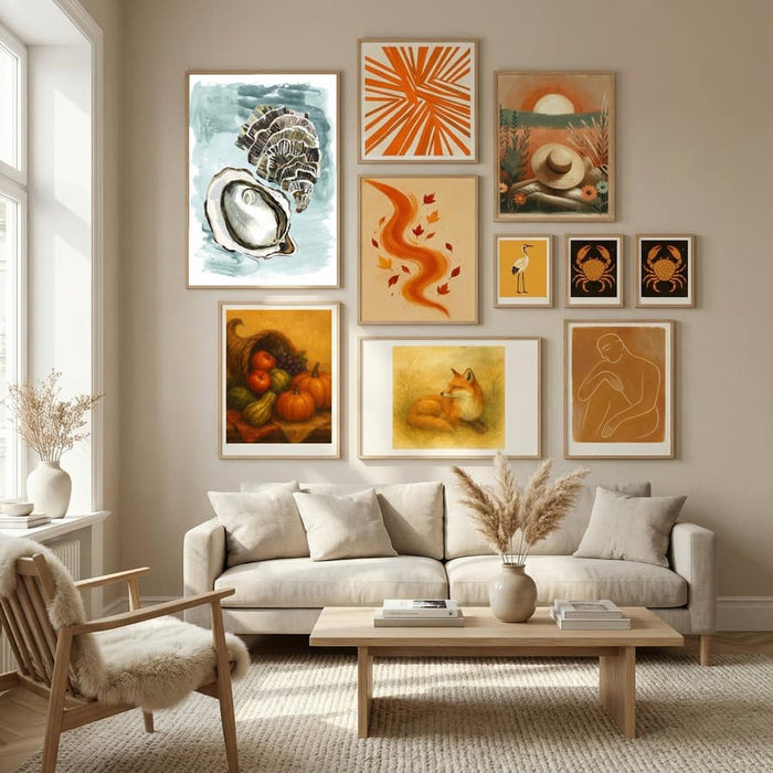 Affiche For the Love of Oysters, foodie art, seafood art, rustic ocean inspired – affiche et impression d’art