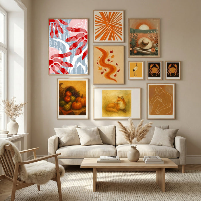 Graphic Florals Boho Petals Poster by Sannel Larson in Nordic Tranquility gallery wall