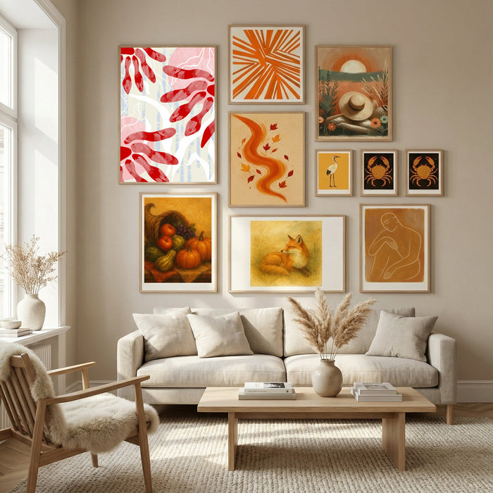 Graphic Florals Boho Poster by Sannel Larson in Nordic Tranquility gallery wall