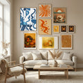 Indigo Summer Camp 1 Poster by Bronwyn Baker in Nordic Tranquility gallery wall