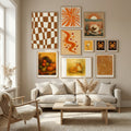 Minimal Checkerboard Poster by Miho Art Studio in Nordic Tranquility gallery wall