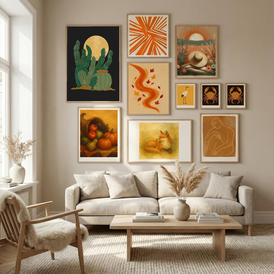Modern Americana and Cactus Poster by Nikita Jariwala in Nordic Tranquility gallery wall