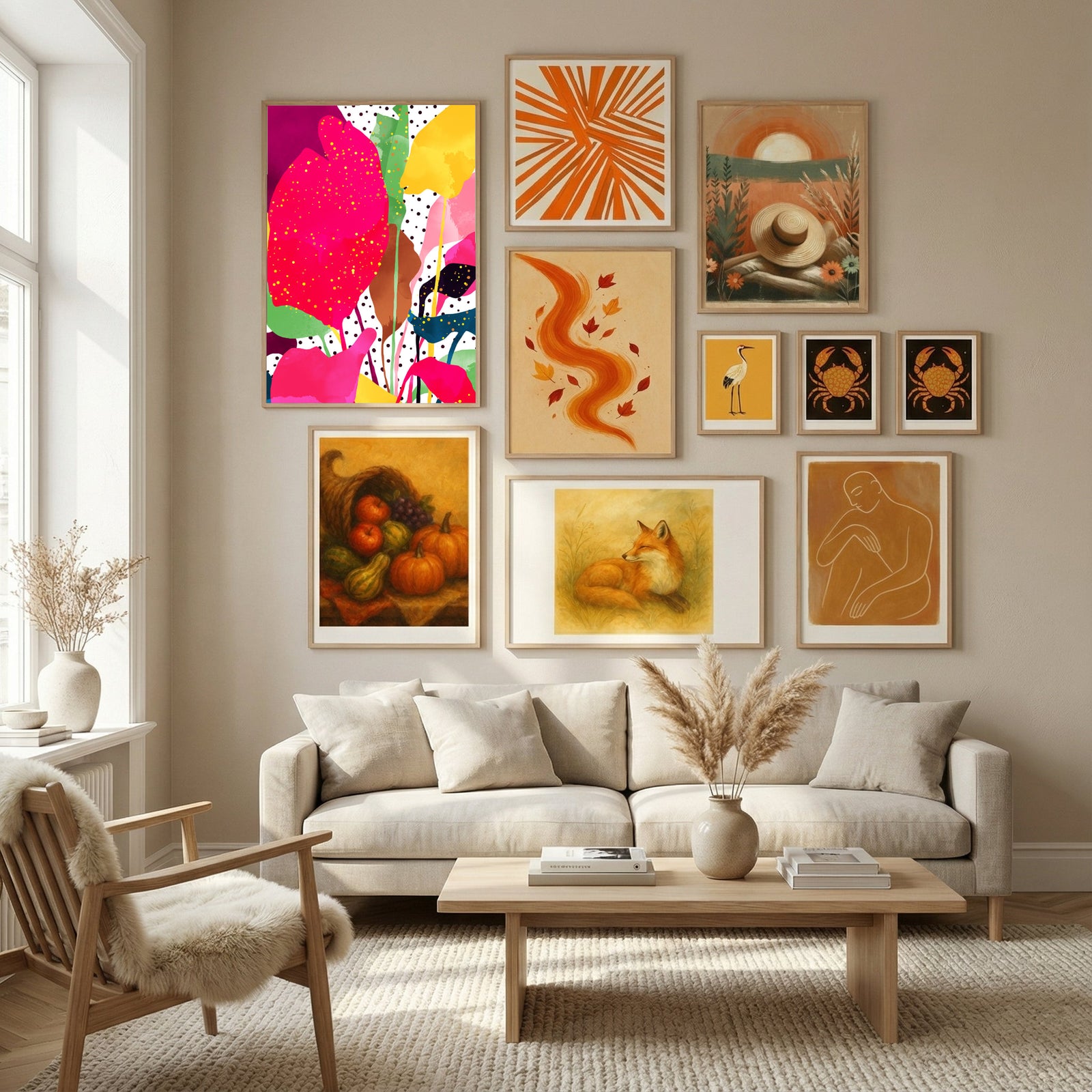 Modern Botanical Poster by Uma Gokhale in Nordic Tranquility gallery wall