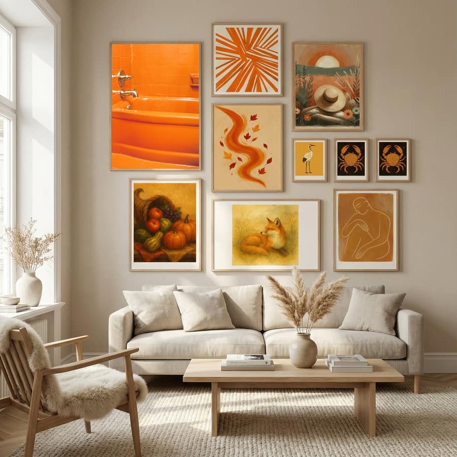 Orange Tub Poster by Bethany Young in Nordic Tranquility gallery wall