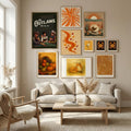 Outlaws Are All In Cool Cowboy Poker Art Poster by The Whiskey Ginger in Nordic Tranquility gallery wall