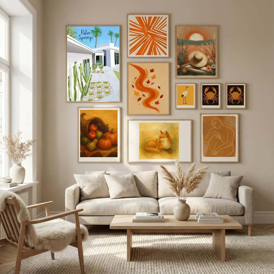 Palm Springs Modern Architecture by Artist Carla Daly Poster by Carla Daly in Nordic Tranquility gallery wall
