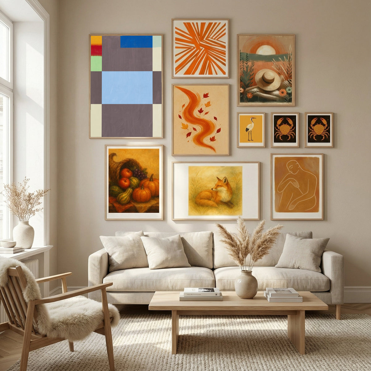 Pastel blue centerpiece Poster by Little Dean in Nordic Tranquility gallery wall