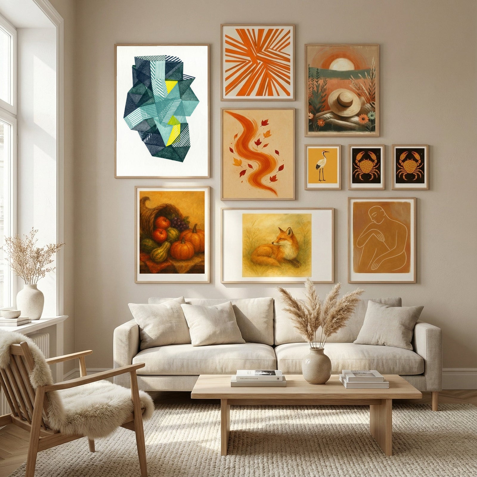 Polygonal shape IV. Poster by Paulina Vårregn in Nordic Tranquility gallery wall