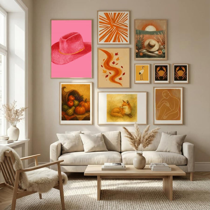 Red Stetson On Pink Poster by Anyone Can Yeehaw in Nordic Tranquility gallery wall