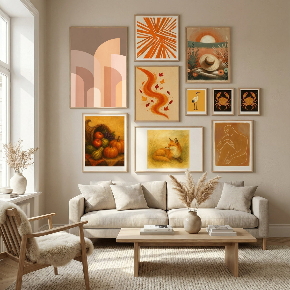 Retro Geometric II Poster by Kathrin Pienaar in Nordic Tranquility gallery wall