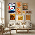 Riviera Style, Graphic Nautical Art Print Portrait Poster – Poster und Kunstdruck