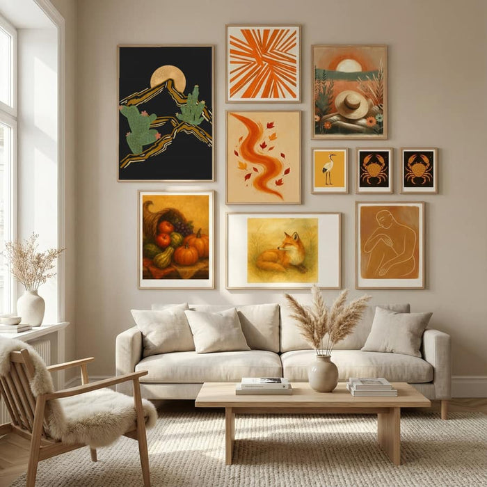 Rocky Mountain and Cactus Poster by Nikita Jariwala in Nordic Tranquility gallery wall