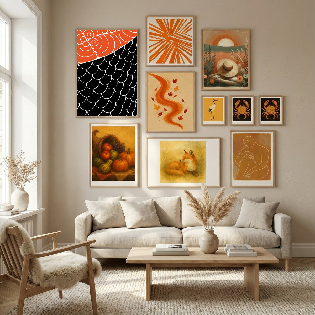 Sashimi Red and Black Poster by Little Dean in Nordic Tranquility gallery wall