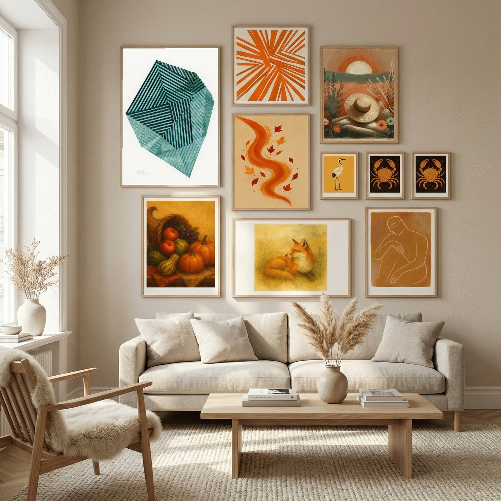 Striped Stone I. Poster by Paulina Vårregn in Nordic Tranquility gallery wall