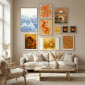 Poster Striped Umbrellas Parchment – poster e stampa artistica