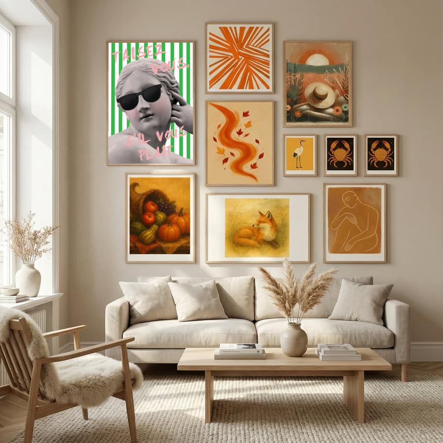 Striped Venus Poster – plakat og kunsttryk