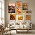 Sunset Cut Out Poster by Little Dean in Nordic Tranquility gallery wall