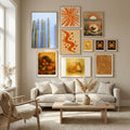 Tall Cacti on Blue | Oaxaca Mexico Travel Poster by Raisa Zwart in Nordic Tranquility gallery wall