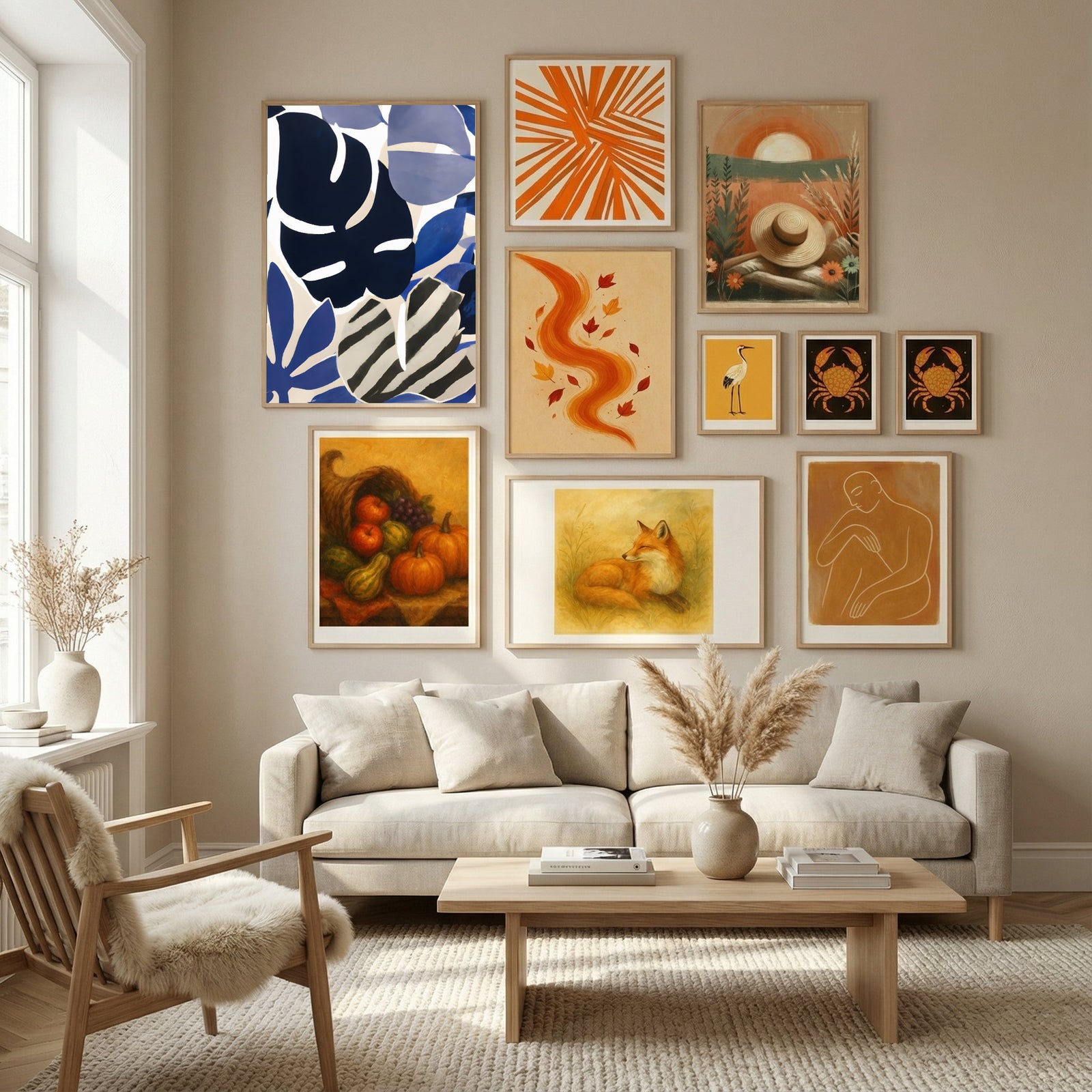 The Blues Poster by Merel Takken in Nordic Tranquility gallery wall