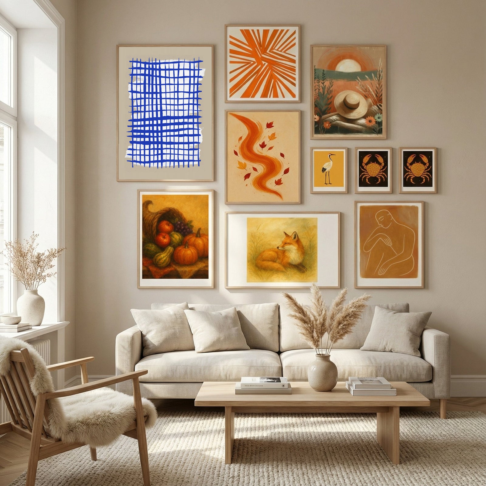 The Grid 8 Poster by Mareike Böhmer in Nordic Tranquility gallery wall