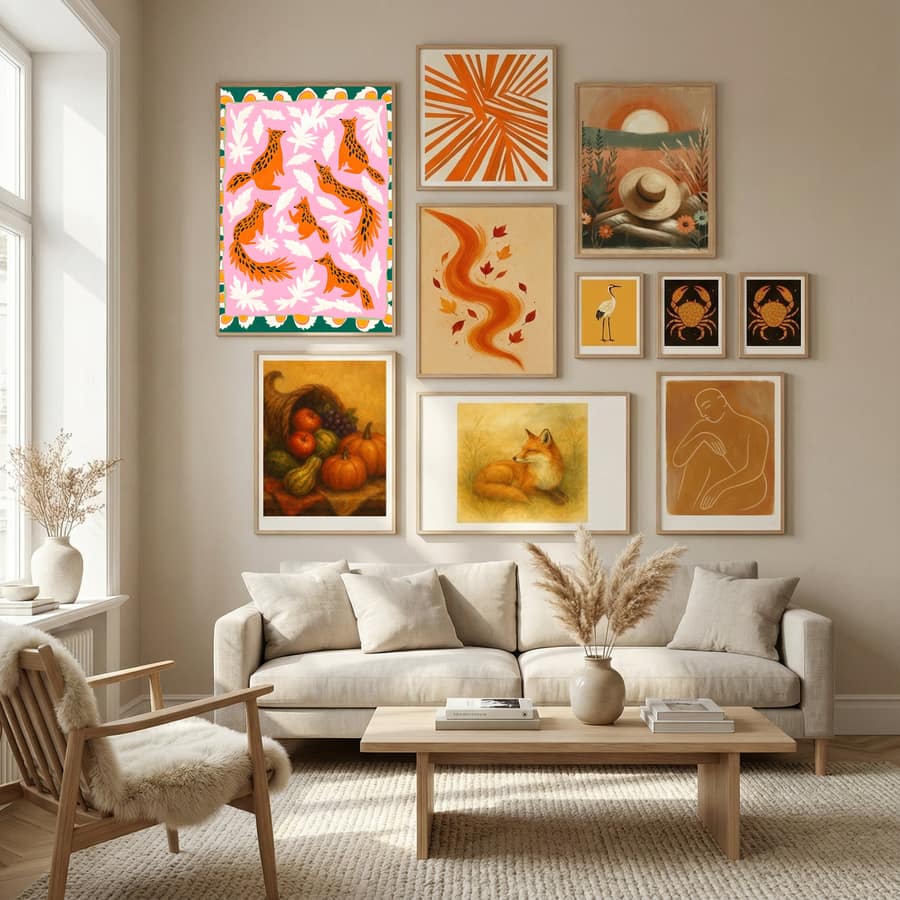 The Squirrel Society Meets on Sundays Poster by Uma Gokhale in Nordic Tranquility gallery wall