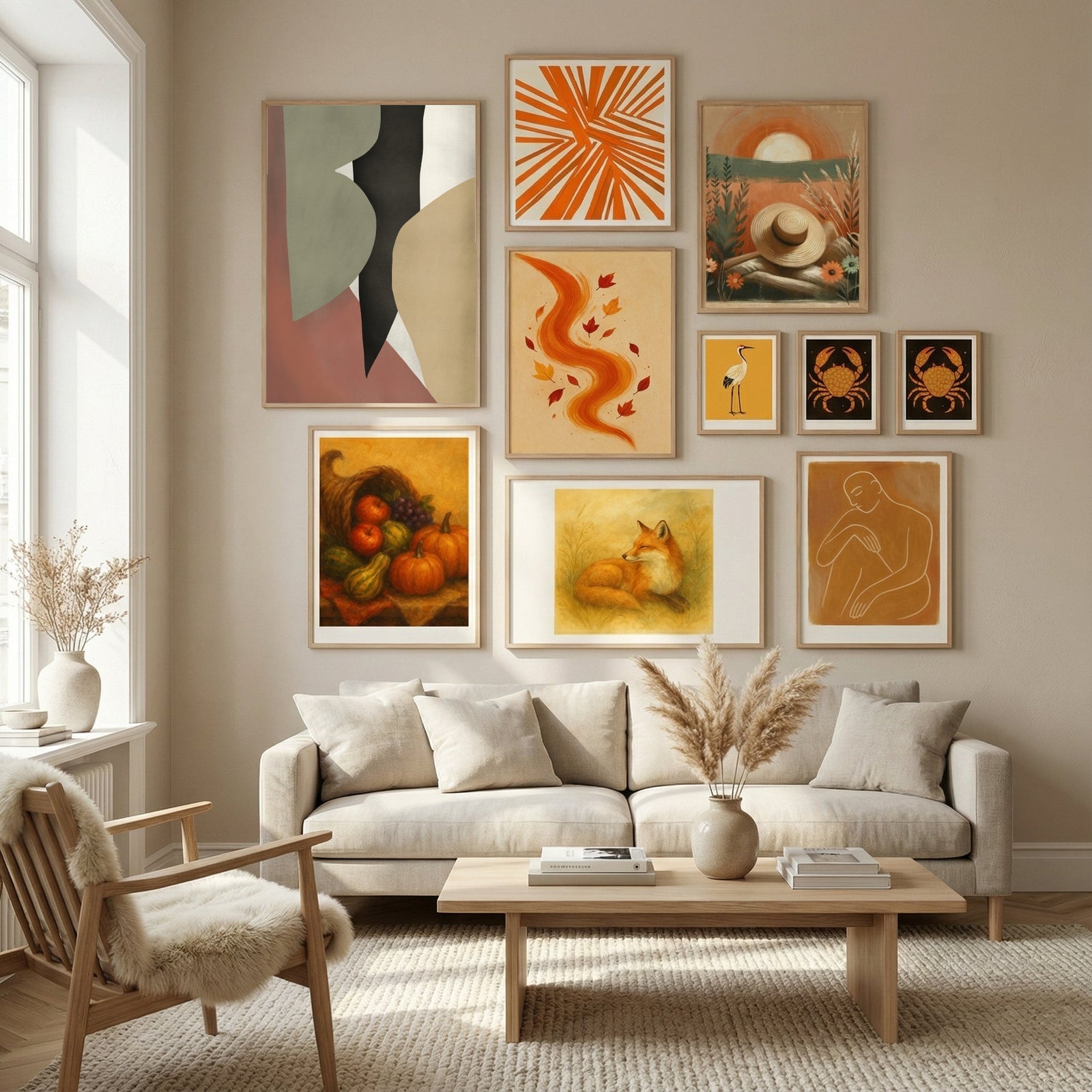 Tropical Abstract Shapes Poster by Little Dean in Nordic Tranquility gallery wall