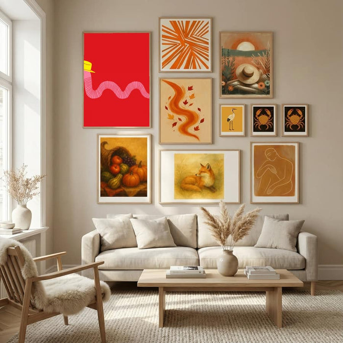 Wiggly Western Worm Poster by Anyone Can Yeehaw in Nordic Tranquility gallery wall