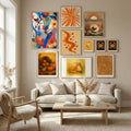 Wild Petals Rhapsody Poster by Uma Gokhale in Nordic Tranquility gallery wall