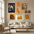 panda crossgun Poster by Adam Lawless in Nordic Tranquility gallery wall