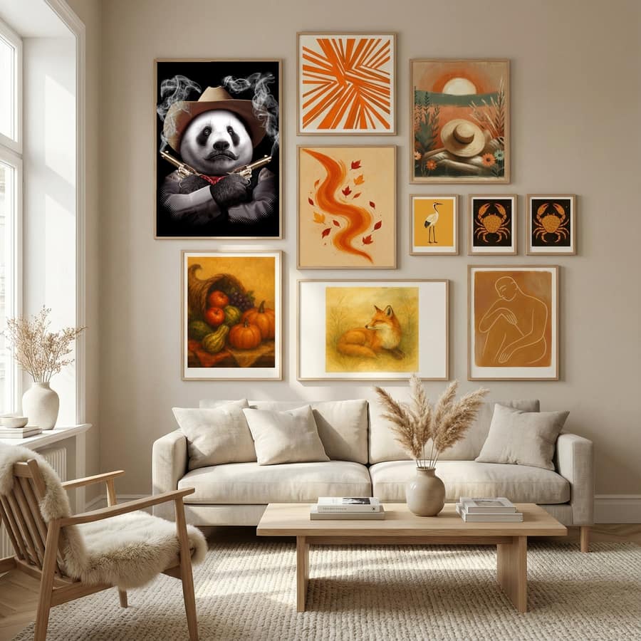 panda crossgun Poster by Adam Lawless in Nordic Tranquility gallery wall