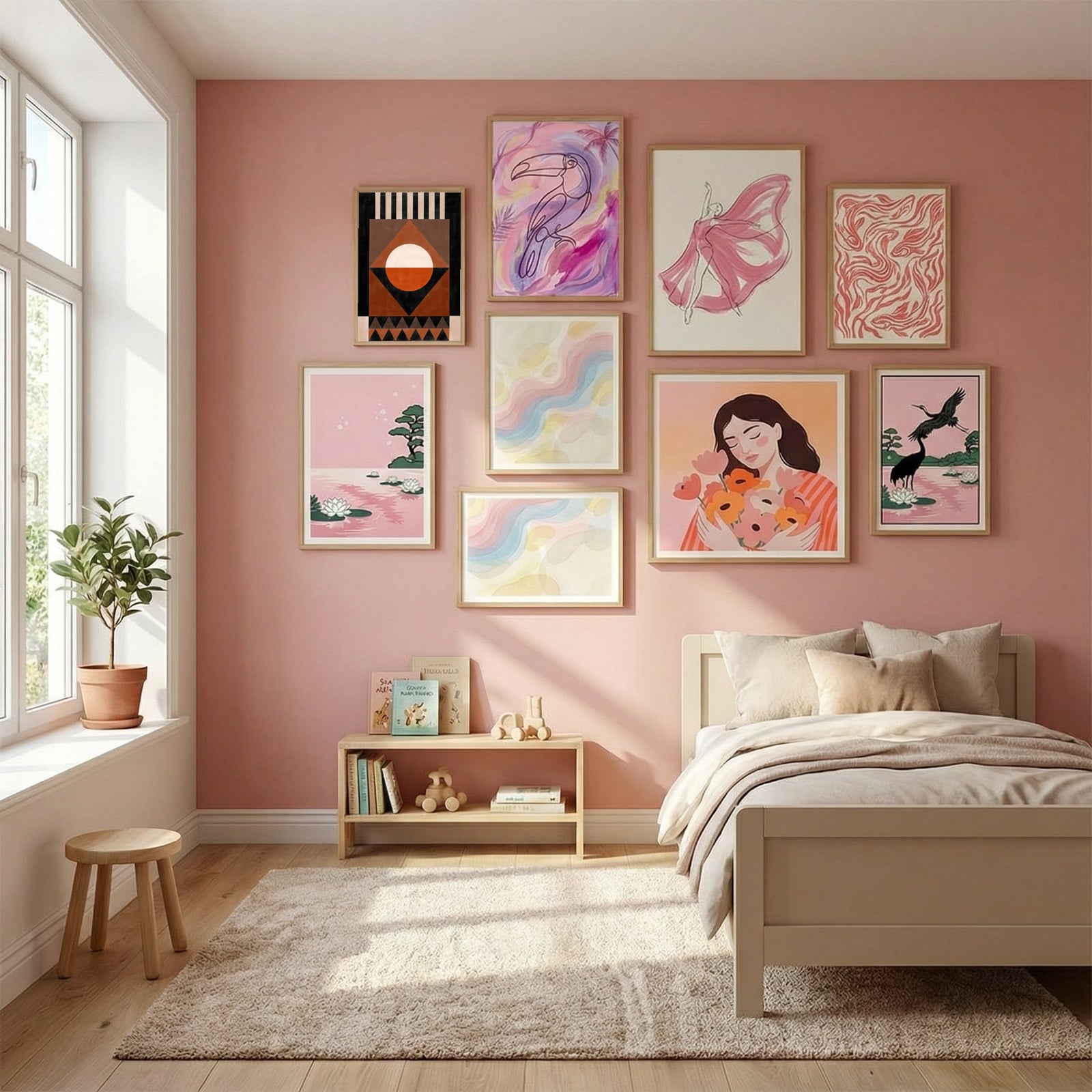 3x4 27 Poster by Elena Ristova in Serene Pink gallery wall