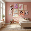 Abstract Rust & Form Poster by cartissi in Serene Pink gallery wall