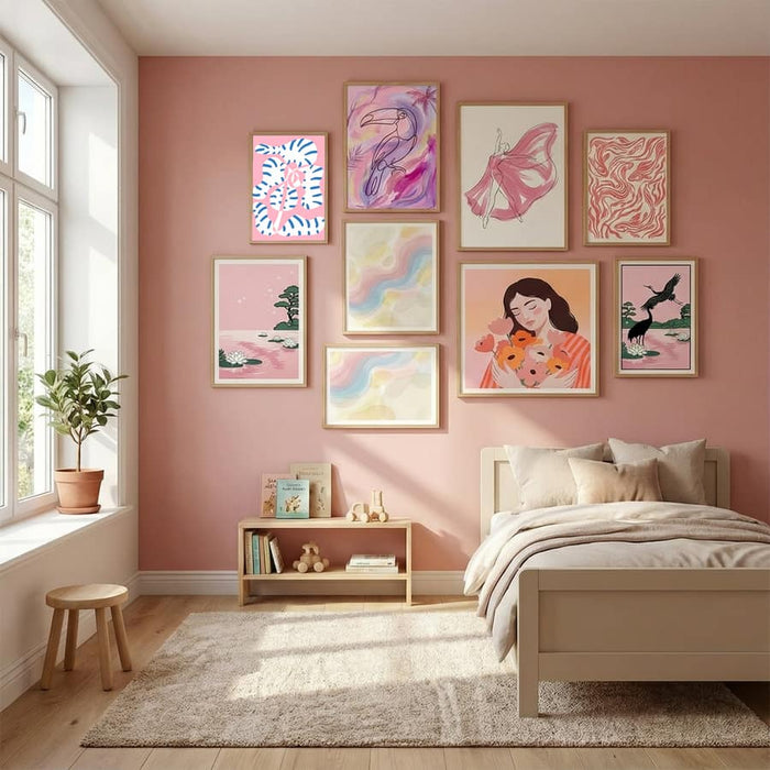 Plakat Abstract Shapes Flower Tiger print – plakat i druk artystyczny