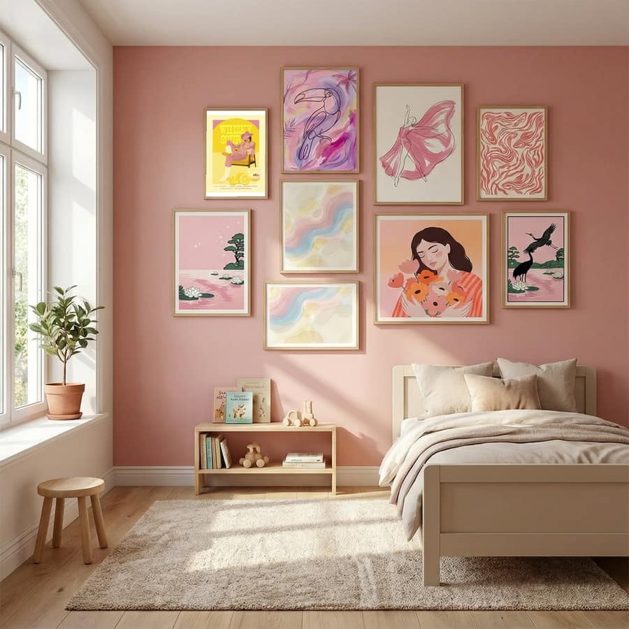 Jlr Whiskysour Pink Copy Poster by Jenny Liz Rome in Serene Pink gallery wall