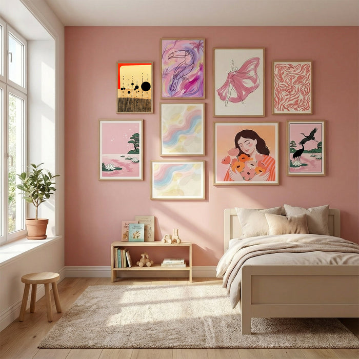 Now Complete 4. Poster by Petr Strnad in Serene Pink gallery wall