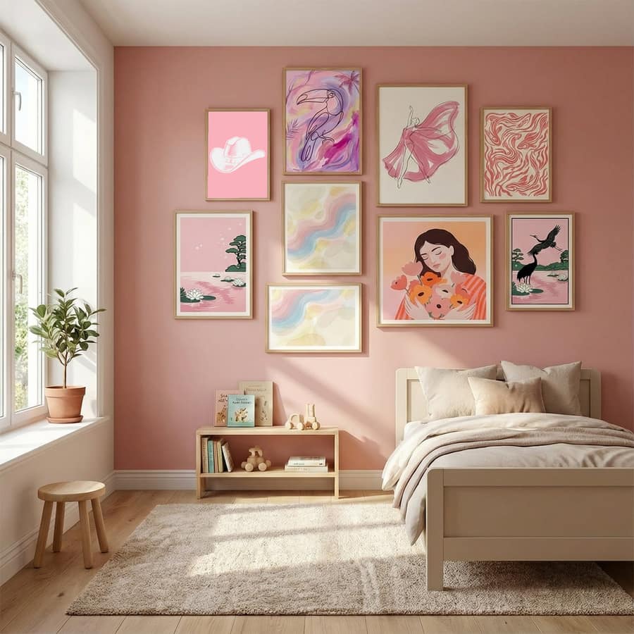Pink Cowboy Hat Poster – plakat og kunsttryk