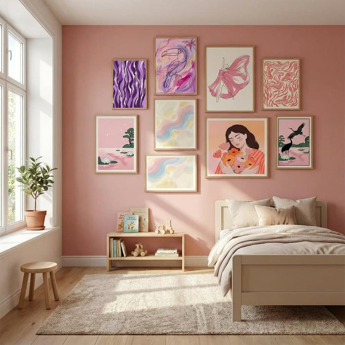 Purple Flame Waves Poster – plakat og kunsttryk
