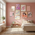 Surfer Cowgirl Poster by Kathrin Pienaar in Serene Pink gallery wall