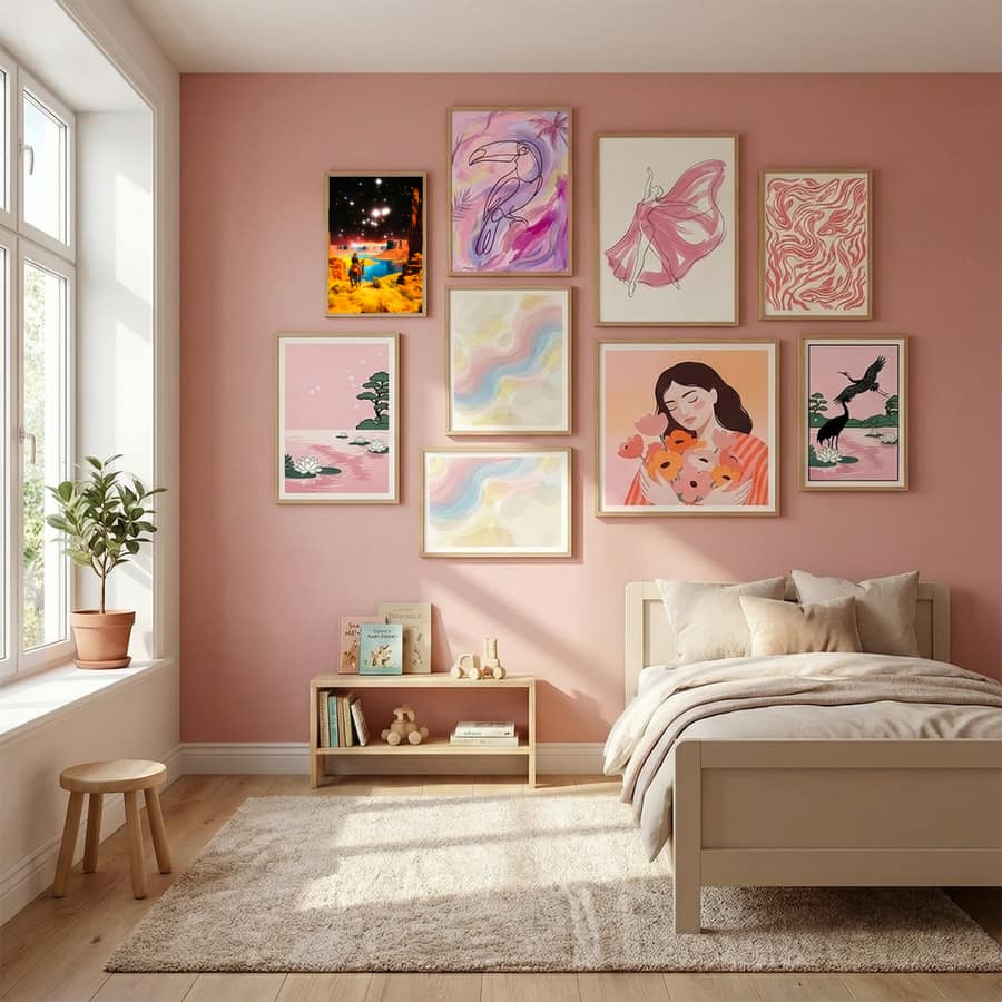 The Cosmic Frontier Poster by Taudalpoi in Serene Pink gallery wall