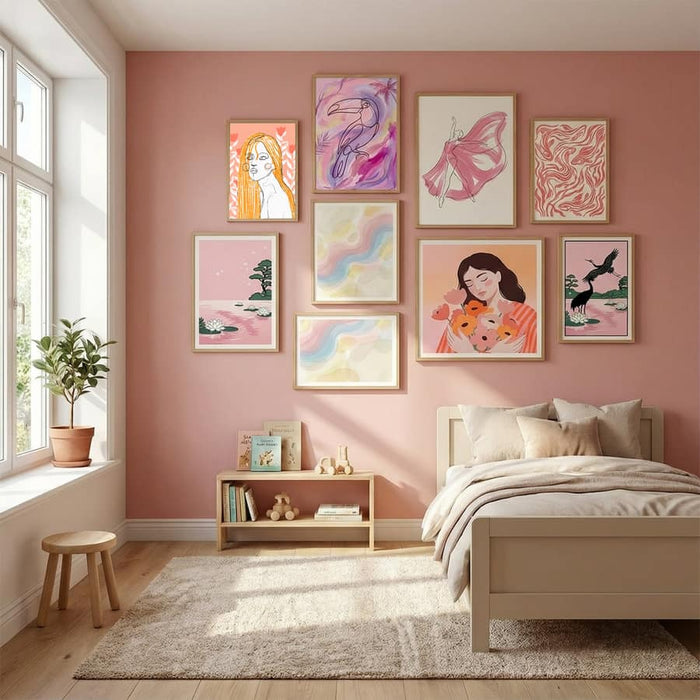 The Tulip Girl (Peach) -juliste – juliste ja taidepainatus