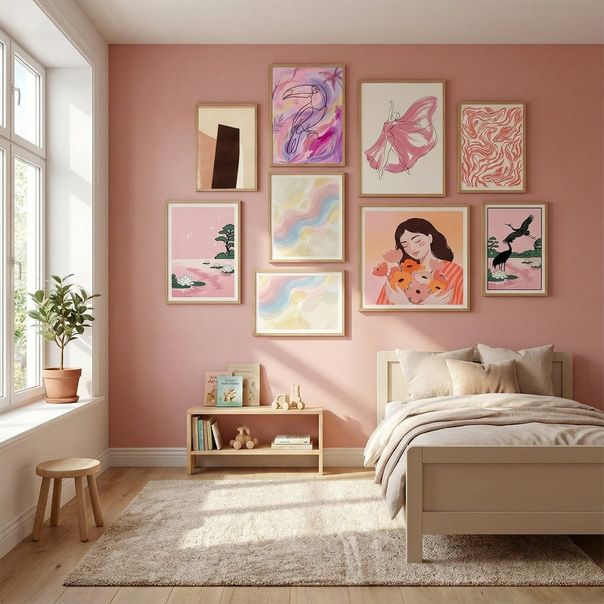 Warm Accent Poster by Little Dean in Serene Pink gallery wall
