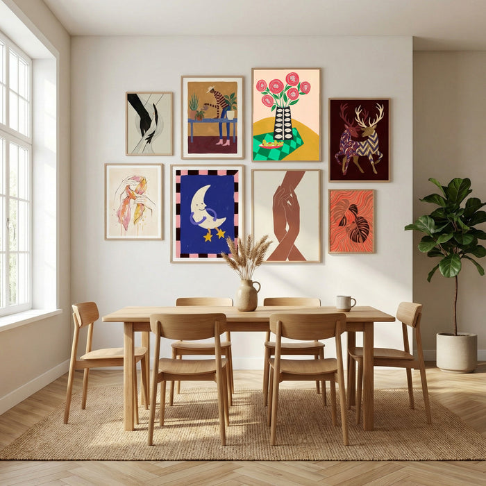 Blooming Diamonds Poster by Sara Coulter in Sophisticated Simplicity gallery wall