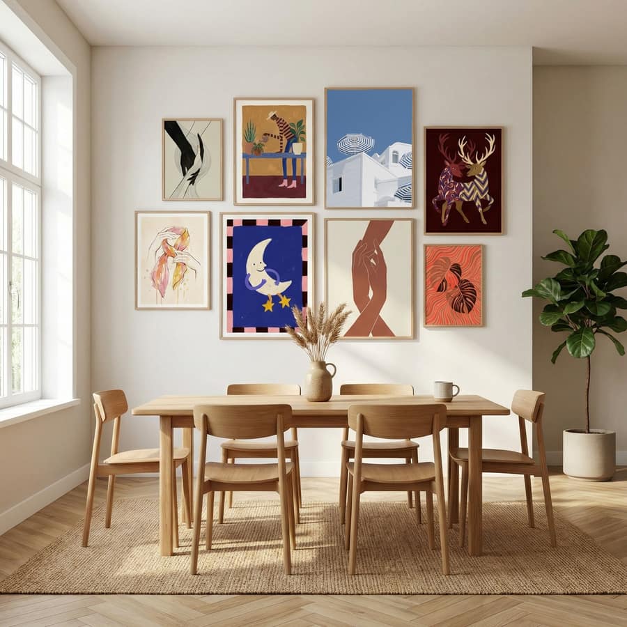 Plakat Blue and white – plakat i druk artystyczny